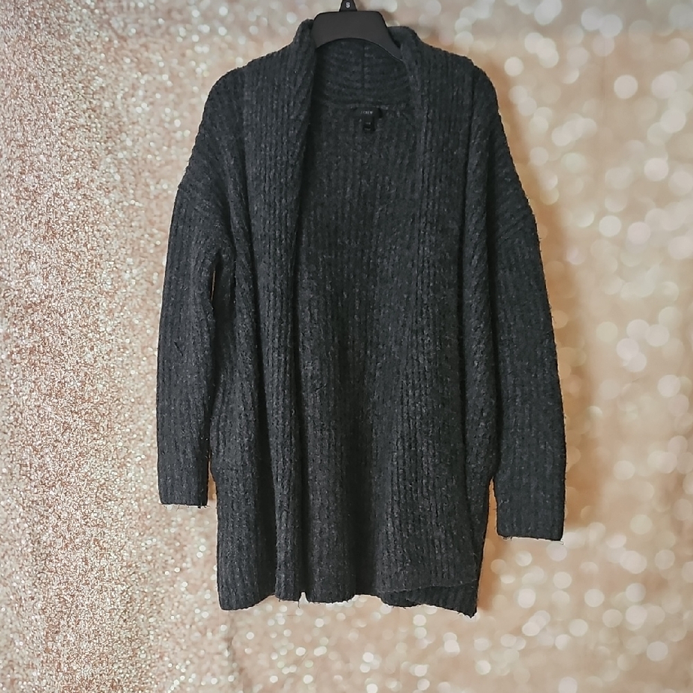 J. Crew Charcoal Oversized Women's Sweater With Pockets
